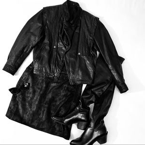 Black Faux Leather Jacket Size M